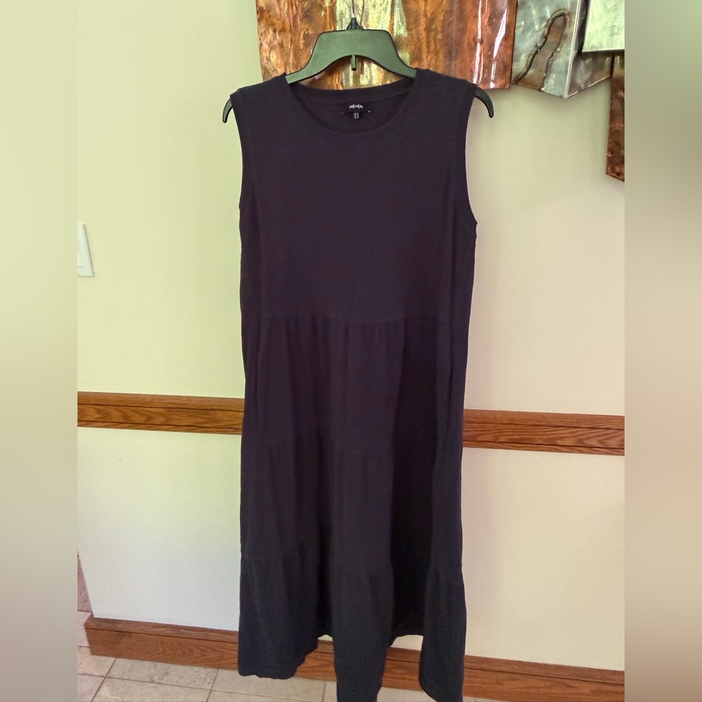me and em Sleeveless Tiered Slub Maxi Dress navy blue - Picture 3 of 9